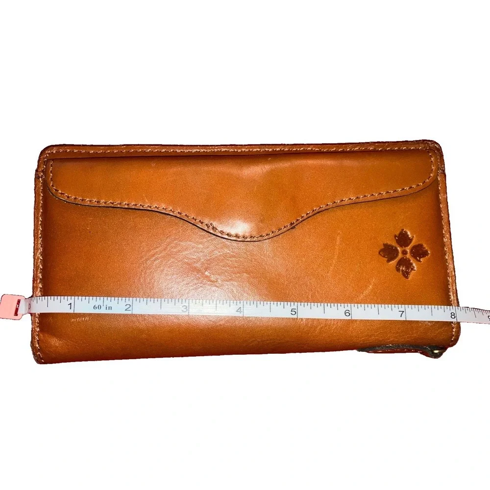 Patrica Nash Valentia Wallet Magnet Snap Smooth Tan‎ Leather $119 2 Piece